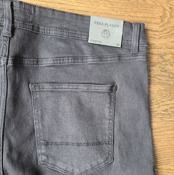 NWT Free Planet Stretch Black Denim Men's Shorts Sz.36 - Picture 5 of 10